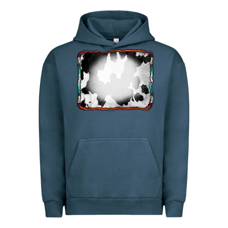 Cowhide Background With Bleach Serape Frame Urban Hoodie by CowCowDesign | Teevron