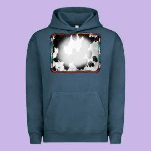 Cowhide Background With Bleach Serape Frame Urban Hoodie Designed By Cowcowdesign