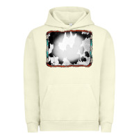 Pigment Pistachio Cowhide Background with Bleach Serape Frame Urban Hoodie - CowCowDesign