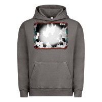 Pigment Tornado Cowhide Background with Bleach Serape Frame Urban Hoodie - CowCowDesign