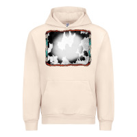 Sandshell Cowhide Background with Bleach Serape Frame Urban Hoodie - CowCowDesign