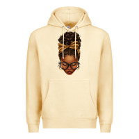 Pina Colada afro messy bun leopard bow Premium Hoodie - texasbilliewilder
