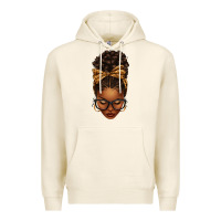 Tofu afro messy bun leopard bow Premium Hoodie - texasbilliewilder