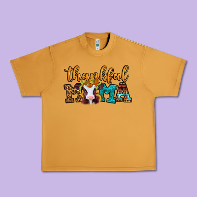 Thankful Mama Baby Calf Urban Heavy Tee Designed By Jasminsmagicworld