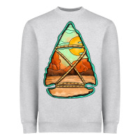 Heather Grey western desert arrowhead Heavyweight Sweatshirt - Jasminsmagicworld