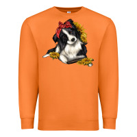 Carrot border collie with bandanna Premium Sweatshirt - texasbilliewilder