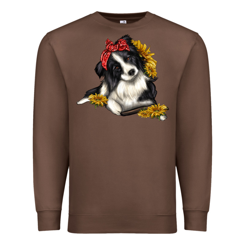 Border Collie With Bandanna Premium Sweatshirt by texasbilliewilder | Teevron