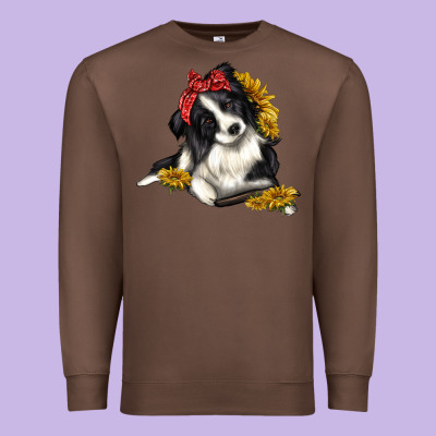 Border Collie With Bandanna Premium Sweatshirt Designed By Texasbilliewilder