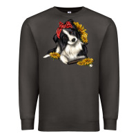 Smoke border collie with bandanna Premium Sweatshirt - texasbilliewilder