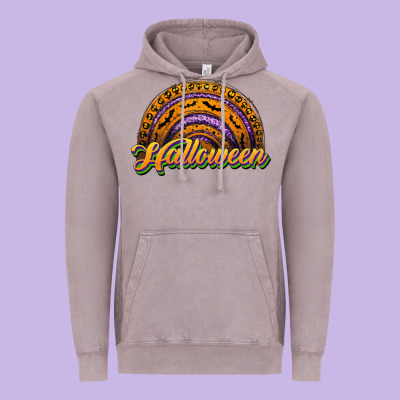 Halloween Rainbow Vintage Hoodie Designed By Jahusdesignshop