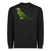 Black Ring Necked Parakeet Heavyweight Sweatshirt - LillyAllenDesigns