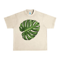 Sandshell Monstera Leaf Urban Heavy Tee - LillyAllenDesigns