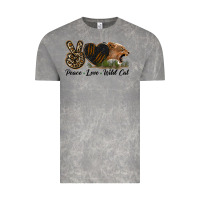 Cloud Rock Peace Love Wild Cat Head Vintage Tee - LillyAllenDesigns