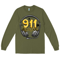 Army Green 911 dispatcher Long Sleeve Tee - MaliasSmallBusiness