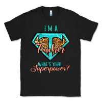 Black i'm a teacher what's your superpower leopard Classic Tee - Jasminsmagicworld