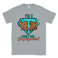 Heather Grey i'm a teacher what's your superpower leopard Classic Tee - Jasminsmagicworld