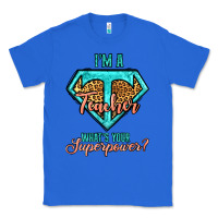 True Royal i'm a teacher what's your superpower leopard Classic Tee - Jasminsmagicworld