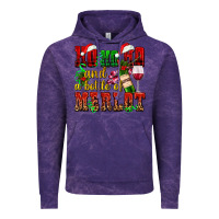 Cloud Purple ho ho ho and a bottle of merlot Vintage Hoodie - AdoDesignShop