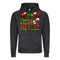 Vintage Black ho ho ho and a bottle of merlot Vintage Hoodie - AdoDesignShop