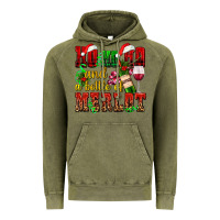 Vintage Olive ho ho ho and a bottle of merlot Vintage Hoodie - AdoDesignShop