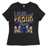 Black loud and proud cheer mom Ladies Tee - texasbilliewilder