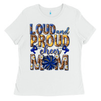 White loud and proud cheer mom Ladies Tee - texasbilliewilder