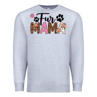 Heather Grey fur mama Premium Sweatshirt - texasbilliewilder