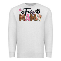 Oatmeal Heather fur mama Premium Sweatshirt - texasbilliewilder