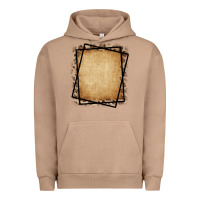 Pigment Burro Burlap and Leopard  Black Frame Urban Hoodie - CowCowDesign