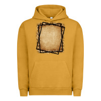 Pigment Peanut Butter Burlap and Leopard  Black Frame Urban Hoodie - CowCowDesign