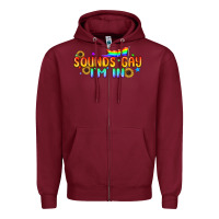 Burgundy Sounds Gay I'm in Pride LGBTQ Zipper Hoodie - BundleAndBundleShop