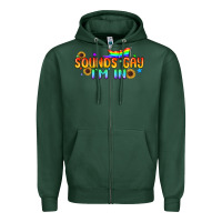 Sports Green Sounds Gay I'm in Pride LGBTQ Zipper Hoodie - BundleAndBundleShop