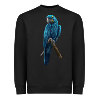 Black Hyacinth Macaw Heavyweight Sweatshirt - LillyAllenDesigns
