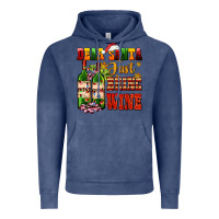 Vintage Denim dear santa just bring wine Vintage Hoodie - AdoDesignShop