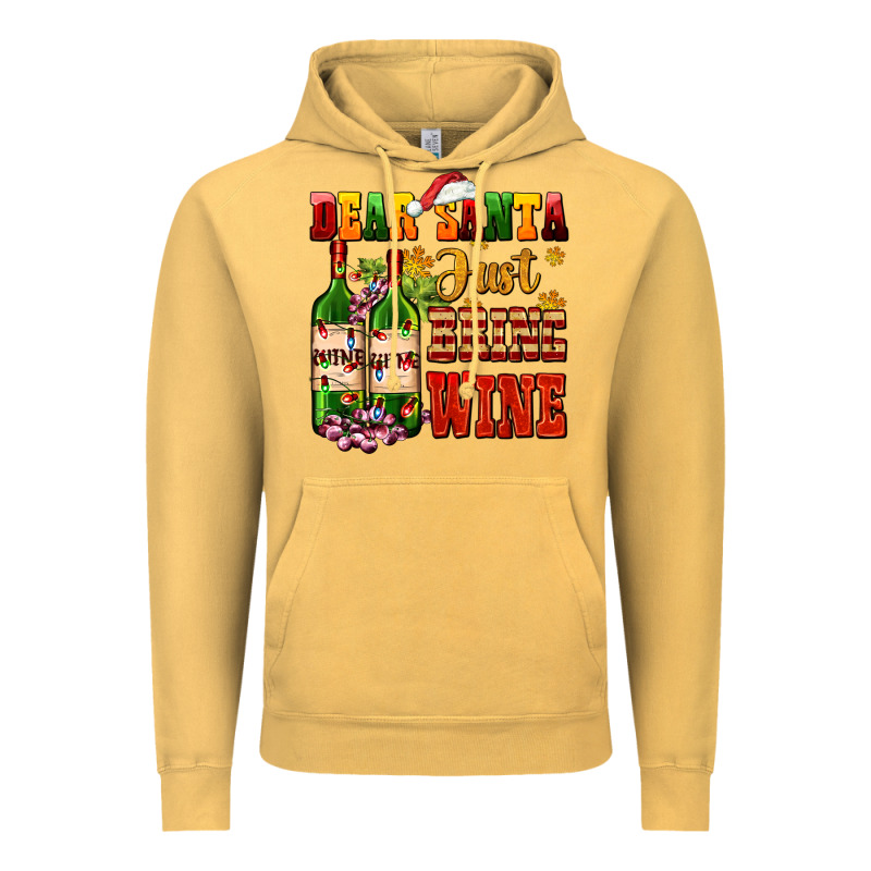 Dear Santa Just Bring Wine Vintage Hoodie by AdoDesignShop | Teevron