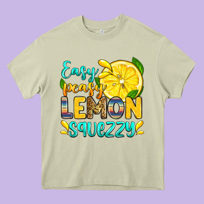 Easy Peasy Lemon Squezzy Heavy Core Tee Designed By Zillion Design Studio
