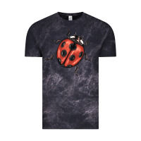 Cloud Black ladybug Vintage Tee - BarkalooDesign