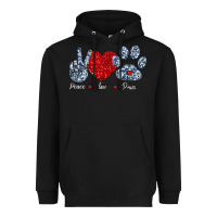 Black Peace Love Paws Heavyweight Hoodie - Bettercallsaul