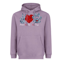 Lavender Peace Love Paws Heavyweight Hoodie - Bettercallsaul