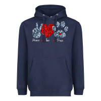 Navy Peace Love Paws Heavyweight Hoodie - Bettercallsaul