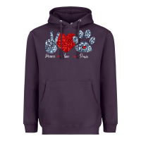 Plum Peace Love Paws Heavyweight Hoodie - Bettercallsaul