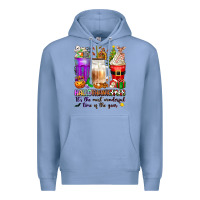 Colony Blue Hallothanksmas coffee cups Premium Hoodie - texasbilliewilder