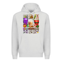 Dove Grey Hallothanksmas coffee cups Premium Hoodie - texasbilliewilder