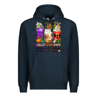 Navy Hallothanksmas coffee cups Premium Hoodie - texasbilliewilder