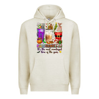 Oatmeal Heather Hallothanksmas coffee cups Premium Hoodie - texasbilliewilder