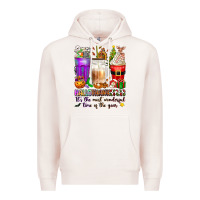Pale Pink Hallothanksmas coffee cups Premium Hoodie - texasbilliewilder
