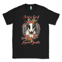 Black just a girl who loves goats Classic Tee - Jasminsmagicworld