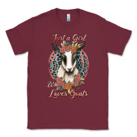 Burgundy just a girl who loves goats Classic Tee - Jasminsmagicworld