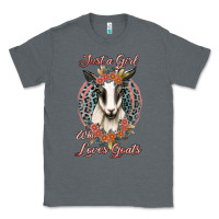 Charcoal Heather just a girl who loves goats Classic Tee - Jasminsmagicworld