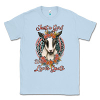 Dusty Blue just a girl who loves goats Classic Tee - Jasminsmagicworld
